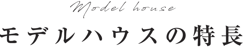 model house モデルハウスの特徴